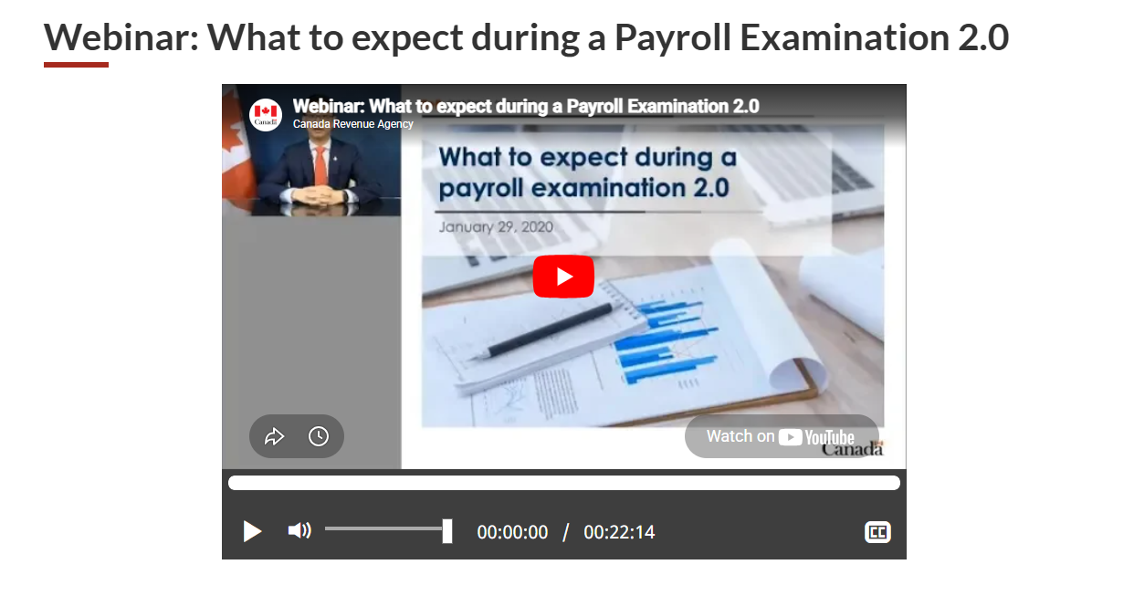Webinar screen shot from CRA website
